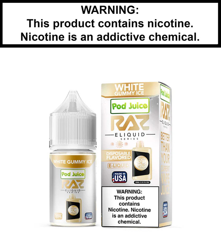 POD JUICE | RAZ SERIES -  WHITE GUMMY ICE