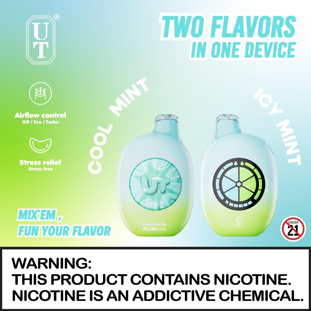UT DUAL FLAVORS | UP TO 50,000 PUFFS | POWERED BY FLUM UT DUAL FLAVORS | UP TO 50,000 PUFFS | POWERED BY FLUM