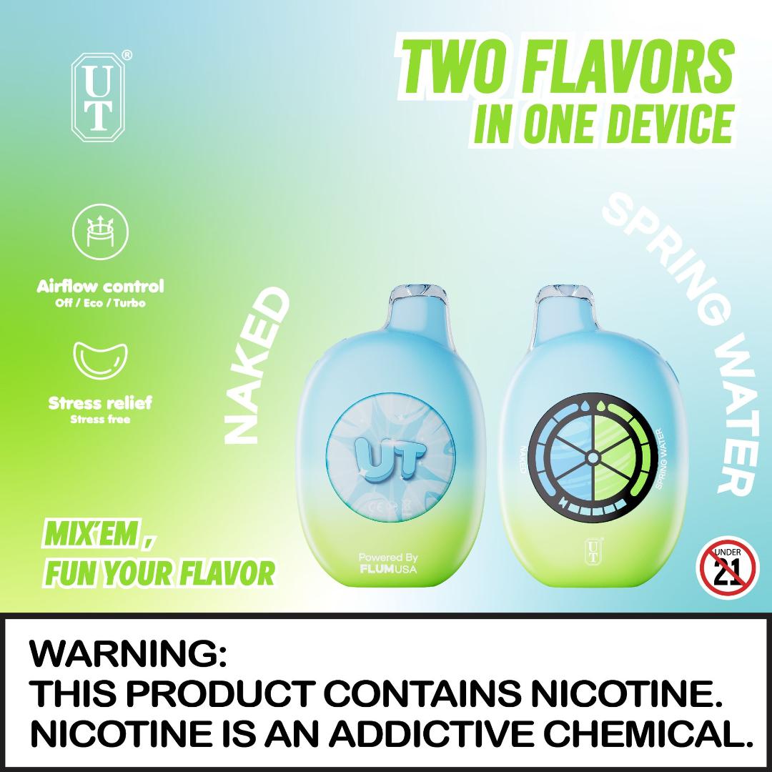 UT DUAL FLAVORS | UP TO 50,000 PUFFS | POWERED BY FLUM UT DUAL FLAVORS | UP TO 50,000 PUFFS | POWERED BY FLUM